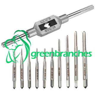 Greenbranches1 ดอกต๊าปสกรูเมตริก M1-M3.5 HSS ขนาดเล็ก 10 ชิ้น