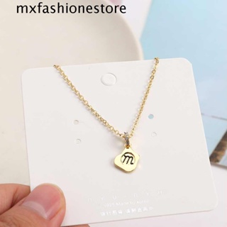 Mxfashione สร้อยคอโลหะ จี้ตัวอักษร M น่ารัก หรูหรา เครื่องประดับ สําหรับผู้หญิง