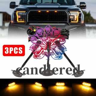 โคมไฟ LED สีเหลืองอําพัน สําหรับ Ford F-150 Raptor 3 ชิ้น