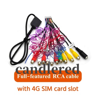 อะแดปเตอร์ขยายเสียงสเตอริโอ RCA ซับวูฟเฟอร์ ตัวเมีย 3.5 มม. 20Pins สําหรับรถยนต์