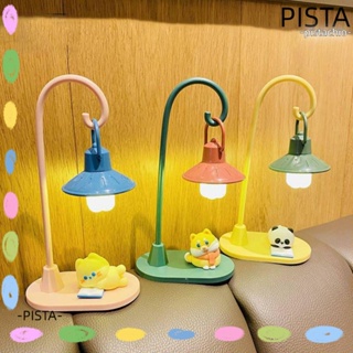 Pista โคมไฟตั้งโต๊ะ Led ลายการ์ตูน ถนอมสายตา อบอุ่น สไตล์เรโทร สําหรับข้างเตียงนอน