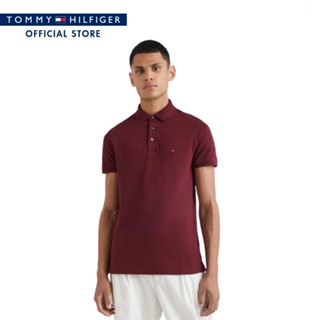 Tommy Hilfiger เสื้อโปโลผู้ชาย รุ่น MW0MW26882XIT - สีแดง