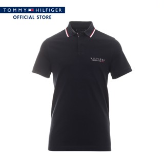 Tommy Hilfiger เสื้อโปโลผู้ชาย รุ่น MW0MW29525 DW5 - สีกรม