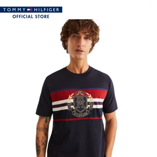 Tommy Hilfiger เสื้อยืดผู้ชาย รุ่น MW0MW29726DW5 - สีกรม