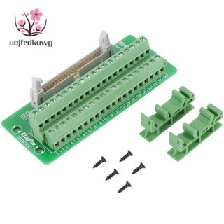 Uejfrdkuwg IDC40P 40Pin ปลั๊กเทอร์มินัลบล็อกเชื่อมต่อ PLC พร้อมตัวยึด สําหรับ PLC DIN Rail Mount