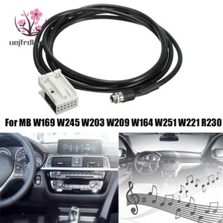 Uejfrdkuwg อะแดปเตอร์สายเคเบิลเสียง Aux ตัวเมีย 3.5 มม. 12Pin สําหรับ Mercedes Benz W169 W203 W209 W221 W164 R230