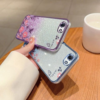 สําหรับ Huawei Y7A Y9S Y9 prime 2019 P30 P40 P50 Pro Mate40 Mate50 เคสโทรศัพท์มือถือ Soft TPU Case เคสมือถือ 6D Electroplate Fashion Diamond Shiny Flowers เคสโทรศัพท์ใส กันกระแทก ปลอกซิลิโคน