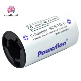 Powerlion อะแดปเตอร์แปลงแบตเตอรี่ AA เป็น C ขนาด 4 แพ็ค