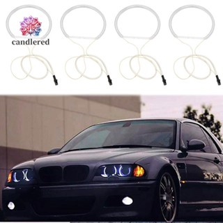 Candlered ชุดแหวนไฟเลี้ยว CCFL LED DRL สีขาว สําหรับ BMW E36 E46 E39 E38 4 ชิ้น