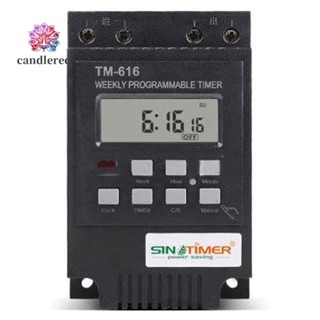 Sinotimer TM616 รีเลย์ตั้งเวลาดิจิทัล ตั้งโปรแกรมได้ 7 วัน 30AMP 4PINS 110V Ac