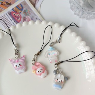 {RUI} เคสโทรศัพท์มือถือ ลาย My Melody Cinnamoroll Kawaii Sanrio Kuromi พร้อมจี้ตุ๊กตา สําหรับ iPhone {OuRui}