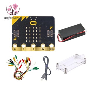 Uejfrdkuwg BBC Microbit Go Start Kit Micro:Bit BBC บอร์ดทดลอง DIY ตั้งโปรแกรมได้ พร้อมคลิปปากจระเข้ ชุดทดสอบตะกั่ว