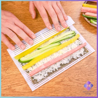 Mahathai แผ่นม้วนซูชิ แผ่นพลาสติกสำหรับทำซูชิ DIY Sushi mat