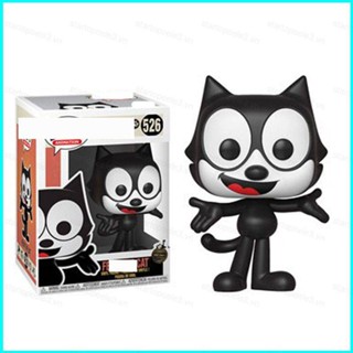 Star3 FUNKO POP Felix the Cat โมเดลฟิกเกอร์ Q Version สีดํา ของเล่นสําหรับเด็ก เก็บสะสม ของขวัญ
