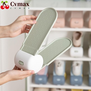 Cvmax ชั้นวางรองเท้า พลาสติก สองชั้น ปรับได้ ประหยัดพื้นที่ คุณภาพสูง ทนทาน