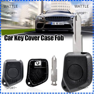 Wattle กุญแจรีโมตรถยนต์ ABS 1 ปุ่ม ทนทาน สีดํา NE72 สําหรับ Peugeot 106 205 206 306 405 406