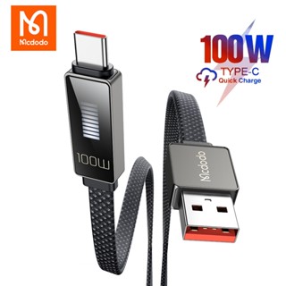 Mcdodo สายเคเบิล Type C 100W Usb เป็น Type C สําหรับ Xiaomi 6A ชาร์จเร็ว สายซิงค์ข้อมูล Usb C พร้อมไฟแสดงสถานะ LED