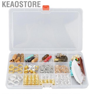 Keaostore DIY Hair Jewelry Feather Crushed Stone Dreadlock