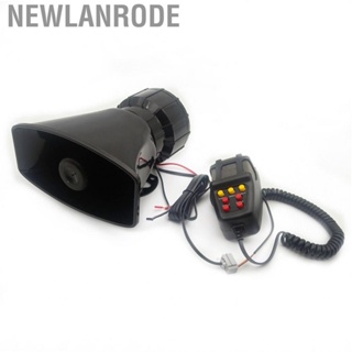 Newlanrode 2V 100W Car Loud Siren Alarm Horn Warning Speaker Handheld Megaphone 7 Tones  Square Mouth