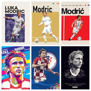 Luka Modric ภาพวาดผ้าใบ โปสเตอร์นักฟุตบอล ตกแต่งผนัง