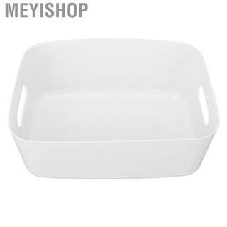 Meyishop Storage  White Large  Handle Design Durable PP Wide Application Plastic Container Makeup Baskets a