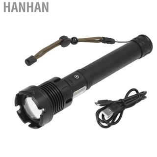 Hanhan Bright Flashlight 8000lm IP65  Zoomable 2 Light Colors 7 Modes Hand