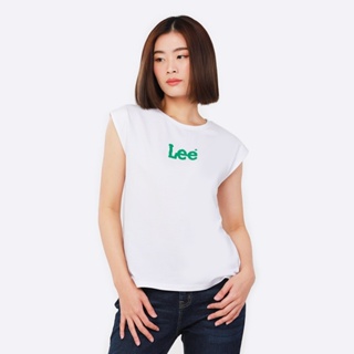 LEE เสื้อยืดแขนสั้นผู้หญิง คอลเลคชั่น Lee Club รุ่น LE S323WTSSN07 สีขาว ลี เสื้อยืดแขนสั้น เสื้อผ้าผู้หญิง