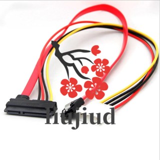 Liujiud Sata Combo 15 Pin Power และ 7 Pin Data Cable 4 Pin Molex to Serial ATA Lead Cable Molex to Sata Power Adapter 44 ซม.