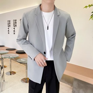 เสื้อสูทลำลองทรงหลวมสไตล์เกาหลีสำหรับผู้ชาย