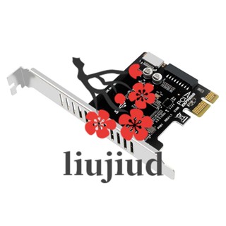 Liujiud การ์ดต่อขยาย Pci Express เป็น USB3 Type-E Type-C 19P สําหรับ Pci-E X1 X4 X8 X16