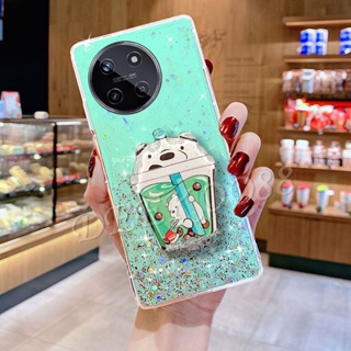 พร้อมส่ง เคสโทรศัพท์มือถือ ลายการ์ตูนหมีน่ารัก พร้อมขาตั้ง สําหรับ Realme11 NFC RealmeC51 Realme 11 NFC C51 4G 5G 2023