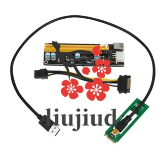 Liujiud การ์ดไรเซอร์ NGFF M.2 M Key เป็น USB 3.0 PCI-E M2 เป็น USB3.0 PCIE 16X 1X พร้อมพาวเวอร์ สําหรับ Litecoin Bitcoin Miner