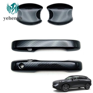  Yehengh สติกเกอร์คาร์บอนไฟเบอร์ ติดมือจับประตูรถยนต์ สําหรับ Honda HRV HR-V Vezel 2021 2022 RHD