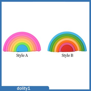 [Dolity1] จิ๊กซอว์ไม้ปริศนา สีรุ้ง ของเล่นเสริมการเรียนรู้ สําหรับเด็กอนุบาล 7 ชิ้น