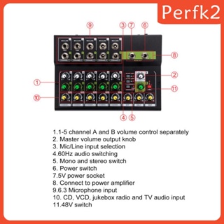 [Perfk2] เครื่องผสมเสียงสตูดิโอ คอนโซลผสมเสียง 10 ช่องสัญญาณ ควบคุมเสียง สําหรับดีเจ บันทึกเสียง