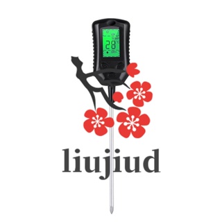 Liujiud 4-In-1 เครื่องวัดความชื้นในดิน PH/Moisture/Sunlight/Temperature Gardening เครื่องวัดความชื้นในสวน