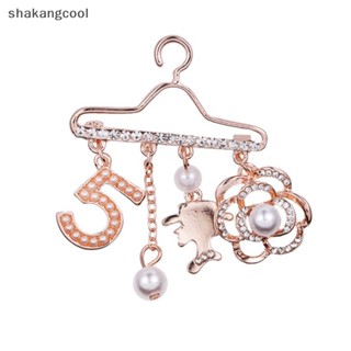 Shakangcool หมุดแขวน รูปดอกไม้ ประดับมุก พลอยเทียม สีโรสโกลด์ ขนาดเล็ก DIY 1 ชิ้น
 Sgl