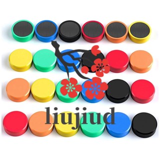 Liujiud แม่เหล็กติดตู้เย็น กระดานไวท์บอร์ด ทรงกลม หลากสี 60 ชิ้น