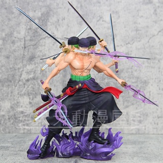 ส่งฟรี พร้อมส่ง โมเดลตุ๊กตา One Piece Wano Country Ghost Island Ghost Asura Nine Sword Flow Three-Headed Six-Armed Zoro GK