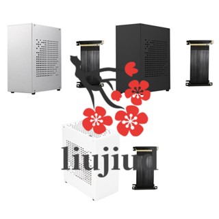 Liujiud A07 Mini ITX เคสคอมพิวเตอร์ HTPC เคสโฮสต์ USB3.0 ITX Enclosure พร้อมสายต่อการ์ดจอ