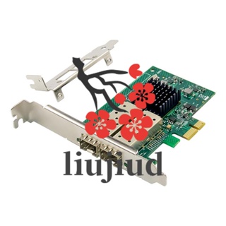 Liujiud การ์ดเครือข่ายเซิร์ฟเวอร์ 82576EB PCI-E X1 Gigabit SFP ไฟเบอร์ E1G42EF