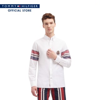 Tommy Hilfiger เสื้อเชิ้ตผู้ชาย รุ่น MW0MW29695YBR - สีขาว