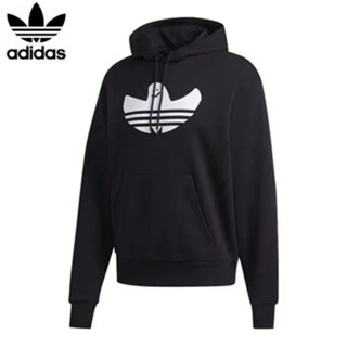 Adidas เสื้อกันหนาวลําลอง มีฮู้ด ทรงหลวม ของแท้ 100% สไตล์เรโทร แฟชั่นฤดูใบไม้ร่วง สําหรับผู้ชาย GJ0843