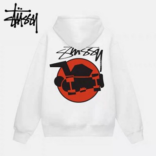 STUSSY เสื้อกันหนาวลําลอง ผ้าฝ้าย มีฮู้ด แบบดั้งเดิม สําหรับคู่รัก