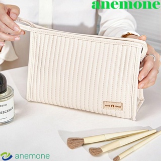 Anemone กระเป๋าเครื่องสําอาง หนัง PU ลําลอง เหมาะกับการเดินทาง แฟชั่นสําหรับผู้หญิง