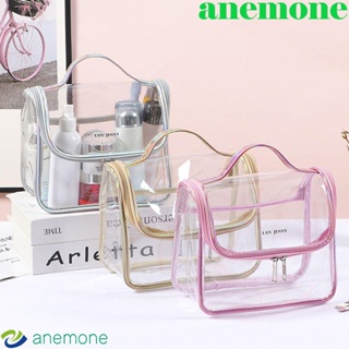 Anemone กระเป๋าเครื่องสําอาง PVC ใส จุของได้เยอะ แบบพกพา สําหรับเดินทาง