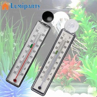 Lumiparty เครื่องวัดอุณหภูมิน้ํา แบบถ้วยดูด กันน้ํา ป้องกันการชนกัน พร้อมสเกลใส สําหรับตู้ปลา