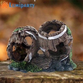 Lumiparty ถ้ําซ่อนเรซิ่น สําหรับตกแต่งตู้ปลา พิพิธภัณฑ์สัตว์น้ํา