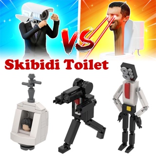 Toilet Man vs Monitor Man Skibidi Toilet ของเล่นบล็อกตัวต่อห้องน้ํา Skibidi สําหรับเด็กผู้ชาย