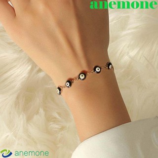 Anemone สร้อยข้อมือ จี้ตาปีศาจ สีทอง หลากสี สไตล์โบฮีเมียน มินิมอล ของขวัญวันวาเลนไทน์ ตุรกี นําโชค สีฟ้า สําหรับผู้หญิง คู่รัก